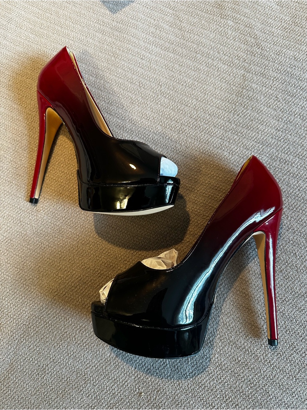 MERUMOTE Women's Platform Stiletto Heels Shoes Peep Toe Pumps 6 inch Heels NIB